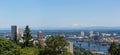 Portland Or Cityscape and Bridges on a Clear Blue Day Royalty Free Stock Photo