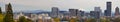 Portland Downtown Cityscape in the Fall Panorama 2 Royalty Free Stock Photo