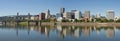 Portland Downtown Waterfront Skyline Panorama Royalty Free Stock Photo