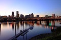 Portland OR at dusk.