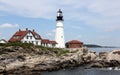 Portland Head Light, historic lighthouse at Cape Elizabeth, ME, USA Royalty Free Stock Photo