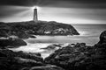 Portland Head light at by night, in Maine Royalty Free Stock Photo