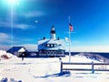 Portland Head Light winter view after snow Royalty Free Stock Photo