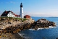 Portland Head Lighthouse, Maine coast Royalty Free Stock Photo