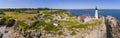 Portland Head Lighthouse aerial view, Maine, USA Royalty Free Stock Photo