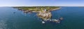 Portland Head Lighthouse aerial view, Maine, USA