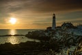 Portland Head Lighthouse at Cape Elizabeth, Maine, USA Royalty Free Stock Photo