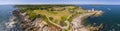 Portland Head Lighthouse aerial view, Maine, USA Royalty Free Stock Photo