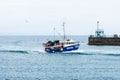 Weymouth Dorset 17th July 2019 Registered fishing vessel WH296 Portland Isle approaching the harbour