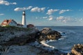 Portland Lighthouse in Cape Elizabeth, Maine, USA. Royalty Free Stock Photo