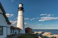 Portland Lighthouse in Cape Elizabeth, Maine, USA. Royalty Free Stock Photo