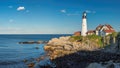 Portland Lighthouse panoramic view Royalty Free Stock Photo