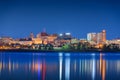 Portland, Maine, USA downtown skyline from Back Cove Royalty Free Stock Photo