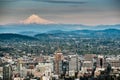 Portland and Mount Hood Royalty Free Stock Photo