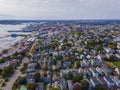 Portland city aerial view, Maine, USA Royalty Free Stock Photo