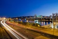 Portland Oregon City Freeway Light Trails Royalty Free Stock Photo