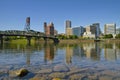 Portland Oregon Downtown Skyline Reflection 2 Royalty Free Stock Photo