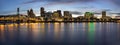 Portland Oregon Downtown Waterfront Skyline at Blue Hour Royalty Free Stock Photo