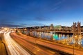 Portland Oregon Freeway Light Trails Royalty Free Stock Photo