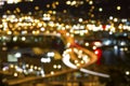 Portland Oregon Out of Focus City Lights Royalty Free Stock Photo