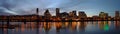 Portland Oregon Panorama at dusk. Royalty Free Stock Photo