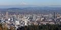 Portland Oregon panorama from Pittock Mansion.