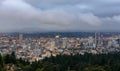 View of Portland Downtown, Oregon from Pittock Mansion Royalty Free Stock Photo