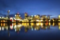 Portland Oregon Skyline Blurred Background Royalty Free Stock Photo