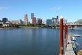 Portland Oregon skyline & bridge. Royalty Free Stock Photo