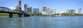 Portland Oregon skyline, panorama. Royalty Free Stock Photo