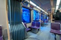 Public transportation, Inside of TriMet Max Train Royalty Free Stock Photo