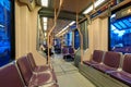 Public transportation, Inside of TriMet Max Train Royalty Free Stock Photo