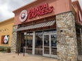 Portland, Oregon / USA - Circa 2019: The entrance at a Panda Express store. Panda Express is one of America`s largest operators