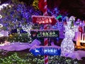 Signpost at Victorian Belle mansion during The Miracle of Million lights