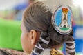 Close up of Headdress on native American