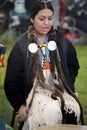 Close up of Native American Female Drummer