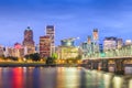 Portland, Oregon, USA skyline at dusk Royalty Free Stock Photo