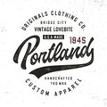 Portland T Shirt Design Vector