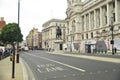 Portland Place street and statue of Field Marshal