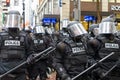 Portland Police in Riot Gear Royalty Free Stock Photo