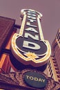 Portland sign from 30\'s on brick building in Portland