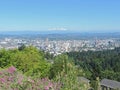 Portland Skyline with Mount Hood Royalty Free Stock Photo