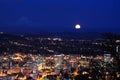 Portland skyline from Pittock mansion Royalty Free Stock Photo