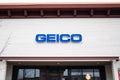 Geico insurance company building with logo Royalty Free Stock Photo