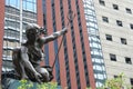 `Portlandia` statue in downtown, Portland, Oregon