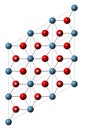 Portlandite (calcium hydroxide, Ca(OH)2, slaked lime, hydrated lime) mineral, crystal structure Royalty Free Stock Photo