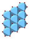 Portlandite (calcium hydroxide, Ca(OH)2, slaked lime, hydrated lime) mineral, crystal structure Royalty Free Stock Photo