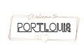 PortLouis Welcome to text Neon lettering typography. Word for logotype, badge, icon, postcard, logo, banner Vector Illustration