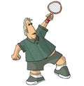 Portly Tennis Player