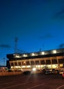 Portman Road stadium at night